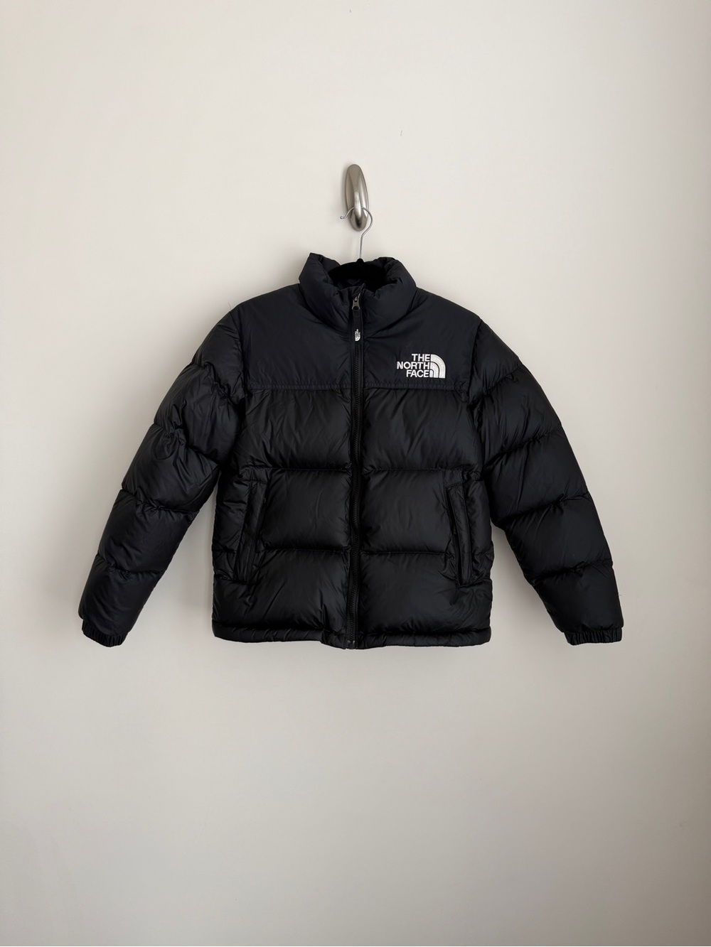 Kids The North Face Retro Nuptse 700 Black Puffer Jacket - Large